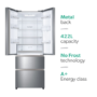 Refurbished Haier HB16WMAA Freestanding 424 Litre 60/40 Fridge Freezer