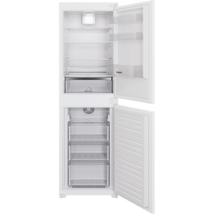 Refurbished Hotpoint HBC185050F1 Integrated 230 Litre 50/50 Frost Free Fridge Freezer White