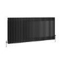 GRADE A2 - Reggio Midnight Black Horizontal Double Column Traditional Radiator 600x1460mm 5035 BTU - Cast Iron Style