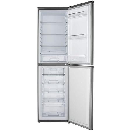 Refurbished Hoover HFF195XK Freestanding 281 Litre 50/50 Frost Free Fridge Freezer - Stainless Steel