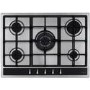 CDA 70cm 5 burner Gas Hob with Wok Burner - Stainless Steel