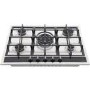 CDA 70cm 5 burner Gas Hob with Wok Burner - Stainless Steel