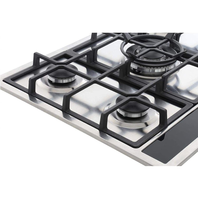 CDA 70cm 5 burner Gas Hob with Wok Burner - Stainless Steel
