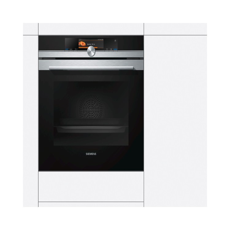 Refurbished Siemens HR678GES6B 60cm Single Built In Electric Oven Stainless Steel