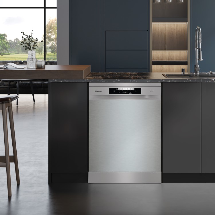 Hisense Hygiene Freestanding Dishwasher - D-Rated, Stainless Steel