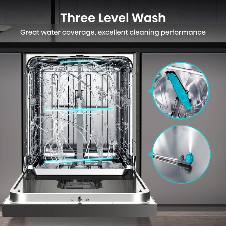 Hisense Hygiene Freestanding Dishwasher - D-Rated, Stainless Steel