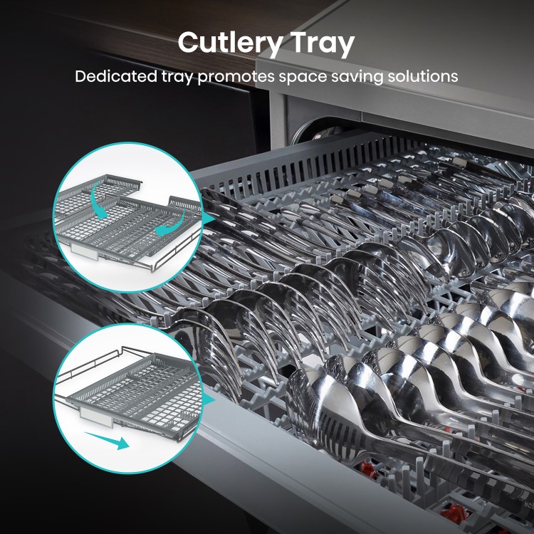 Hisense Hygiene Freestanding Dishwasher - D-Rated, Stainless Steel