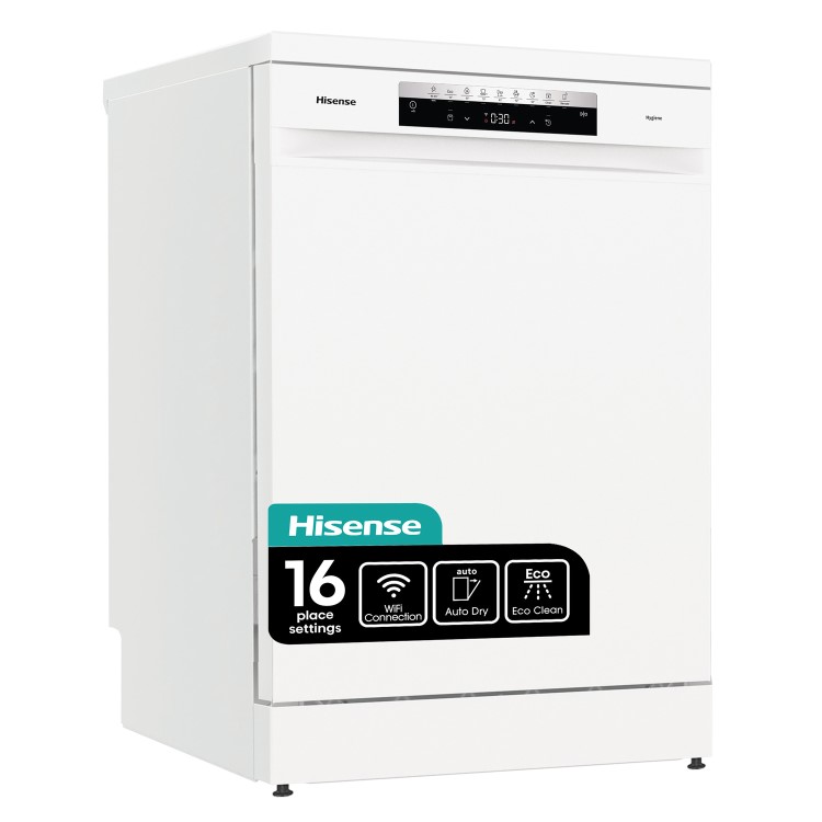 Refurbished Hisense HS673C60WUK 16 Place Freestanding Dishwasher White