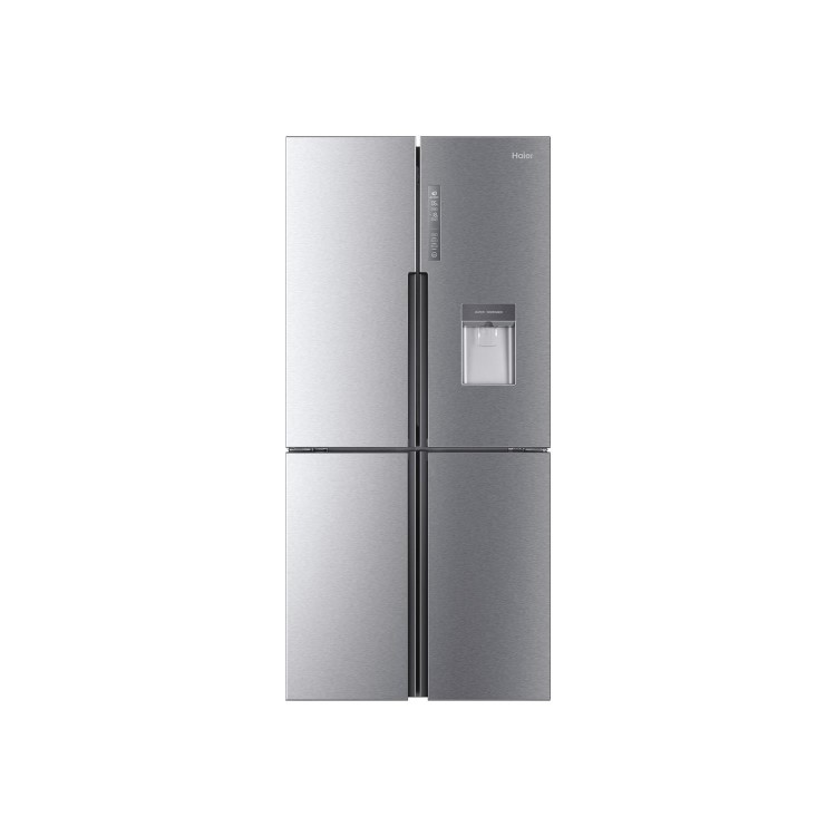 Refurbished Haier HTF-456WM6 Freestanding 444 Litre 60/40 Frost Free American Fridge Freezer Silver