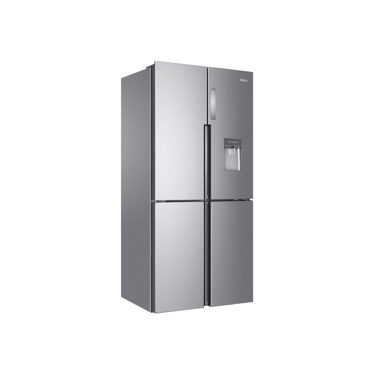 Refurbished Haier HTF-456WM6 Freestanding 444 Litre 60/40 Frost Free American Fridge Freezer Silver