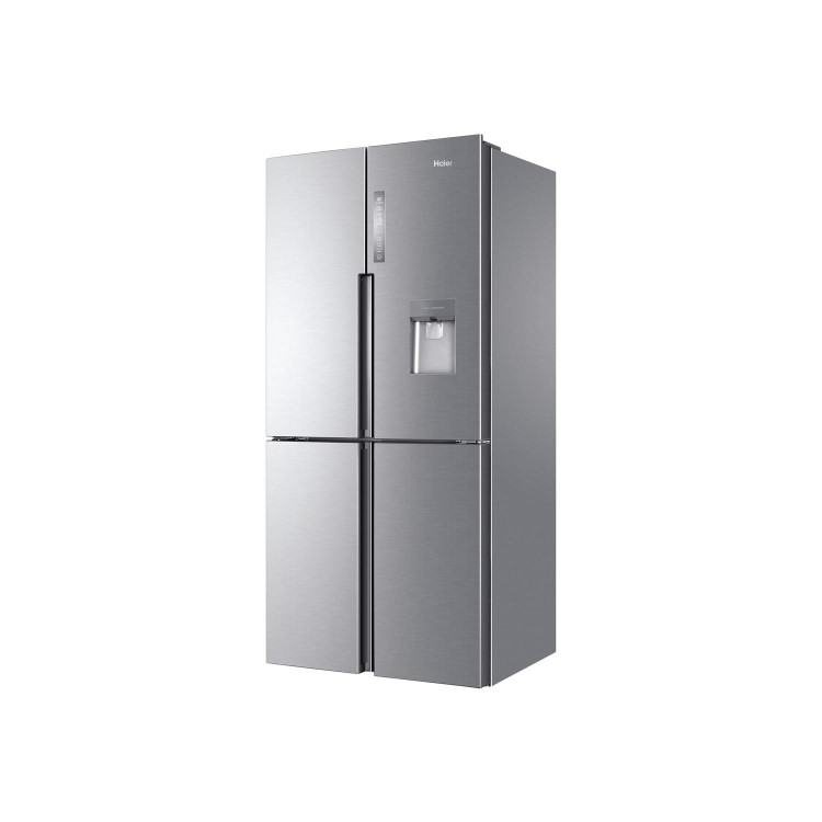 Refurbished Haier HTF-456WM6 Freestanding 444 Litre 60/40 Frost Free American Fridge Freezer Silver