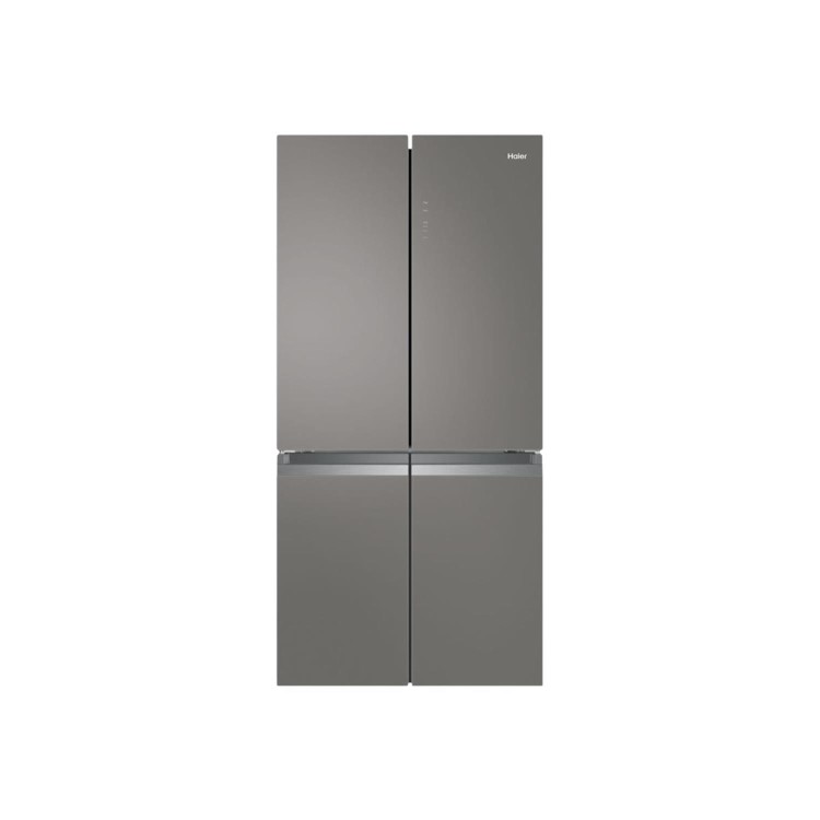 Refurbished Haier HTF-540DGG7 Freestanding 473 Litre 70/30 American Fridge Freezer Silver
