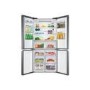 Refurbished Haier HTF-540DGG7 Freestanding 473 Litre 70/30 American Fridge Freezer Silver
