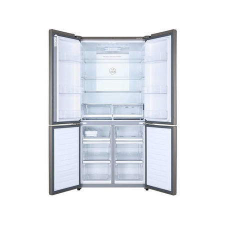 Refurbished Haier HTF-610DM7 Freestanding 712 Litre 70/30 Frost Free American Fridge Freezer Stainless Steel