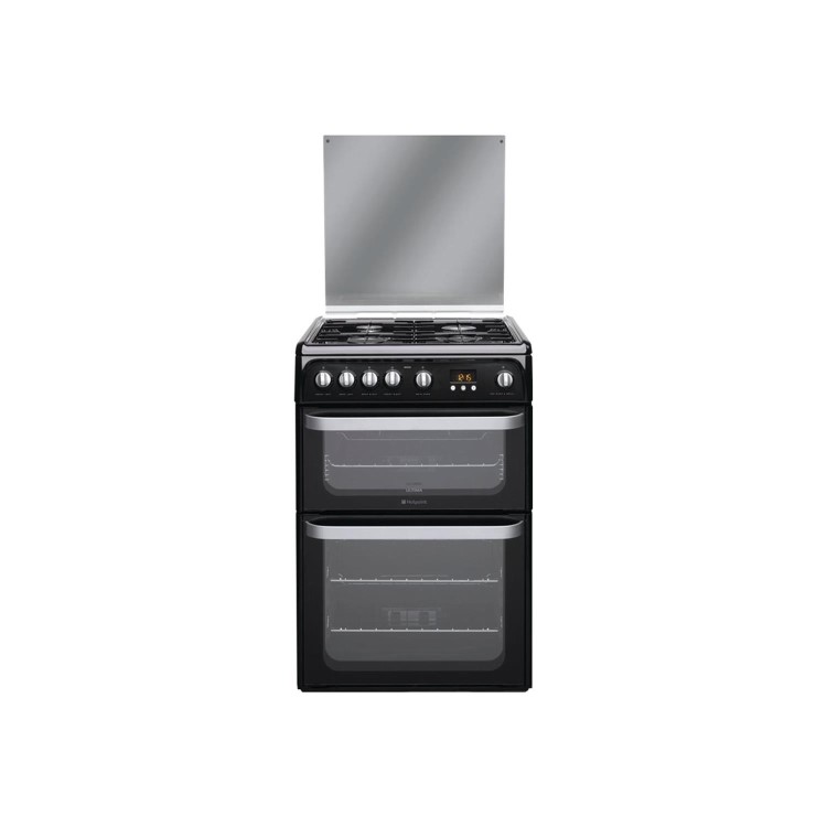 Refurbished Hotpoint HUG61K 60cm Double Oven Gas Cooker