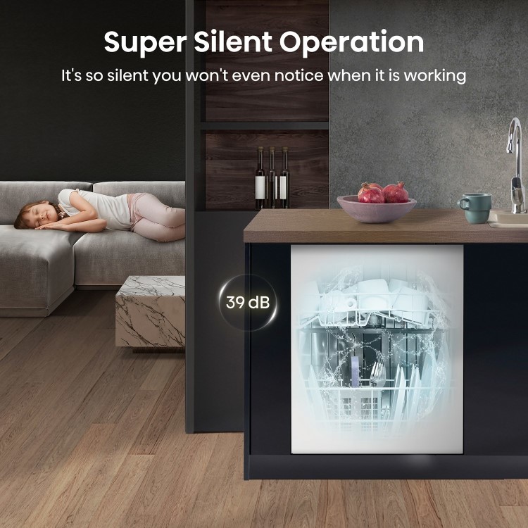 Hisense Hi6 Integrated Dishwasher - Smart Wi-Fi C-Rated Silver control panel