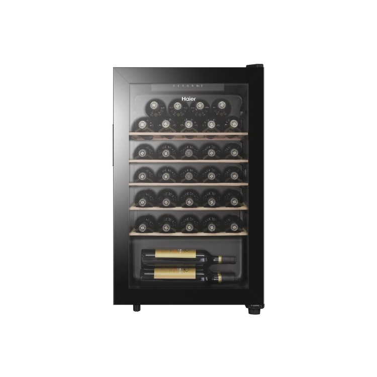 Refurbished Haier HWS33GG Freestanding 33 Bottle Single Zone Wine Cooler Black