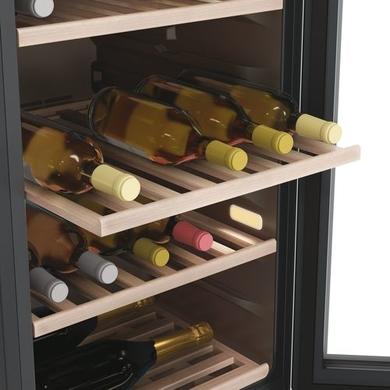 Haier 77 Bottle Capacity Dual Zone Freestanding Wine Cooler - Black