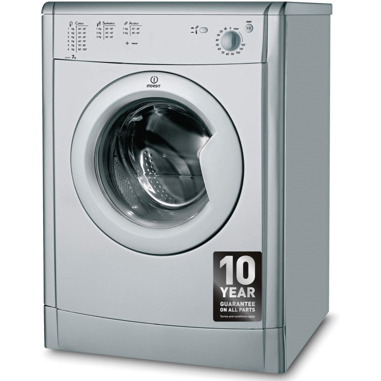 Refurbished INDESIT IDV75S EcoTime 7kg Freestanding Vented Tumble Dryer - Silver