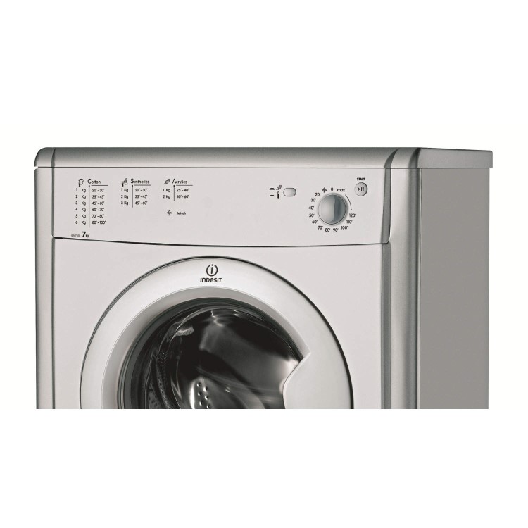 Refurbished Indesit IDV75S EcoTime Freestanding Vented 7KG Tumble Dryer - Silver