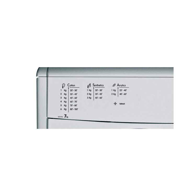 Refurbished INDESIT IDV75S EcoTime 7kg Freestanding Vented Tumble Dryer - Silver
