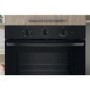 Refurbished Indesit Click&Clean Electric Single Oven - Black