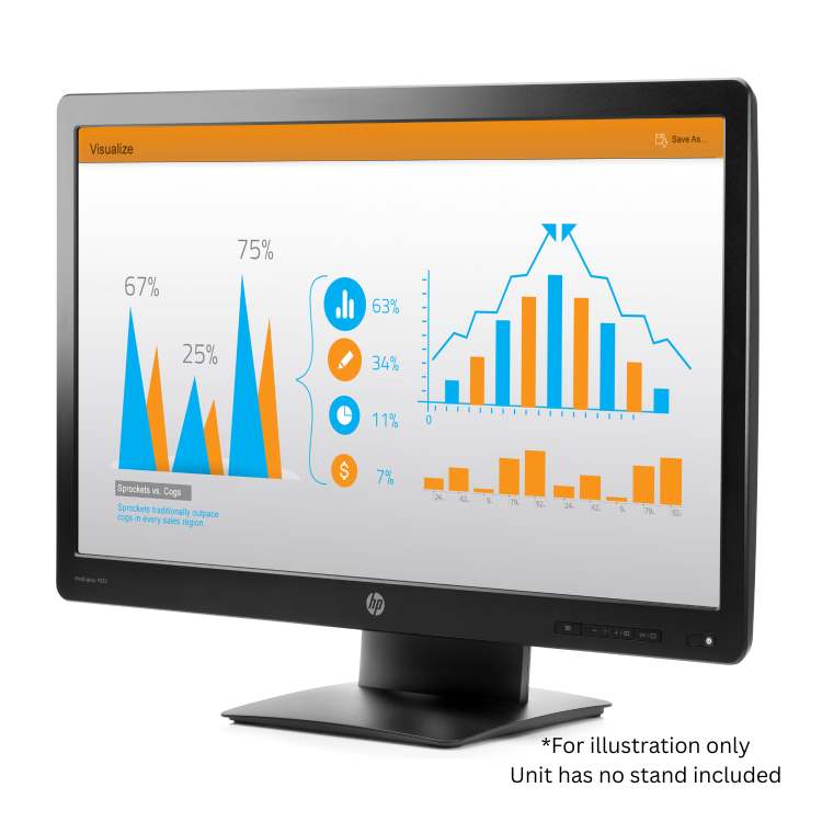 Refurbished HP ProDisplay P232 23" Full HD Monitor - No Stand