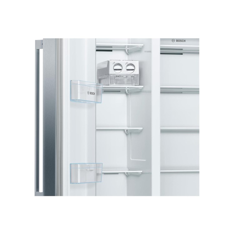 Refurbished Bosch Serie 4 KAN93VIFPG Freestanding 560 Litre 65/35 Frost Free American Fridge Freezer Stainless Steel