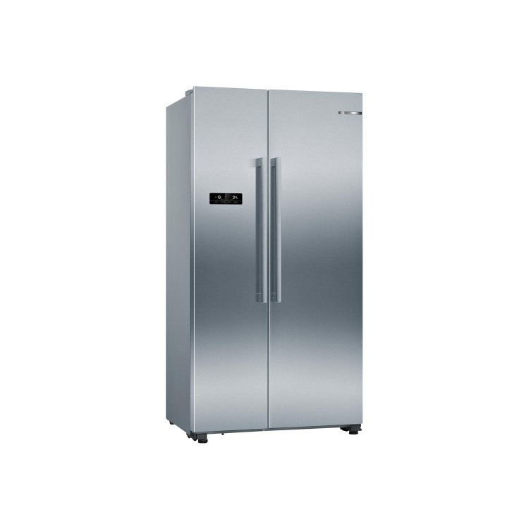 Refurbished Bosch Serie 4 KAN93VIFPG Freestanding 560 Litre 65/35 Frost Free American Fridge Freezer Stainless Steel