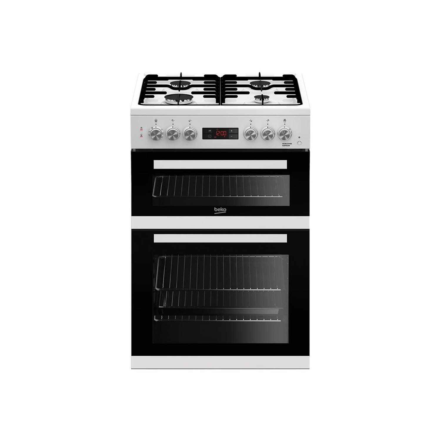 Refurbished BEKO KDDF653W 4 Burner Gas 60cm Dual Fuel Cooker