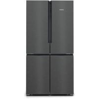 Refurbished Siemens iQ500 - 605 Litre Four Door Freestanding Fridge Freezer - Anti-Fingerprint Black Steel