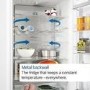 Refurbished Bosch Series 8 KFF96PIEP Freestanding 573 Litre American Frost Free Fridge Freezer Stainless Steel