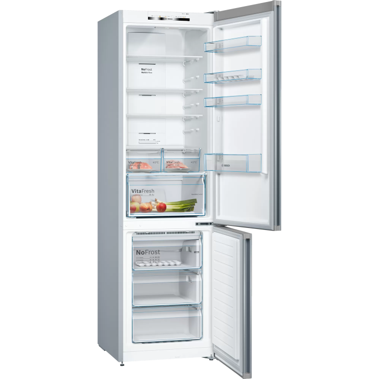 Bosch KGN39VL35G Serie 4 Frost Free Freestanding Fridge Freezer With VitaFresh Drawers - Stainless Steel Look