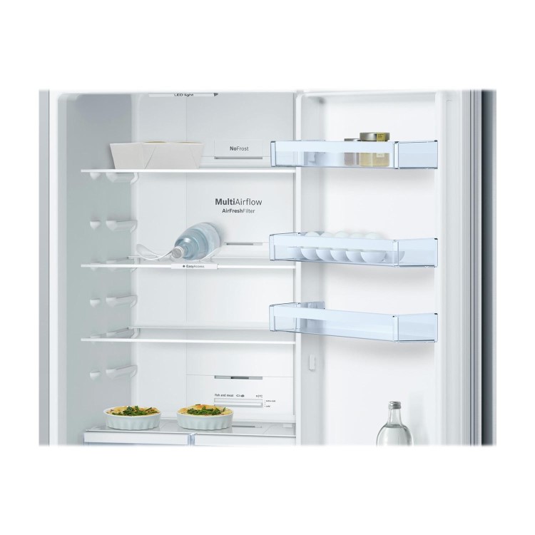 Bosch KGN39VL35G Serie 4 Frost Free Freestanding Fridge Freezer With VitaFresh Drawers - Stainless Steel Look