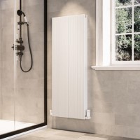 ALMOST PERFECT - White Designer Vertical Single Panel Radiator 1200 x 440mm - Laguna