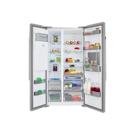 Refurbished Leisure LASP41MPX Freestanding 523 Litre 50/50 Frost Free American Fridge Freezer Stainless Steel