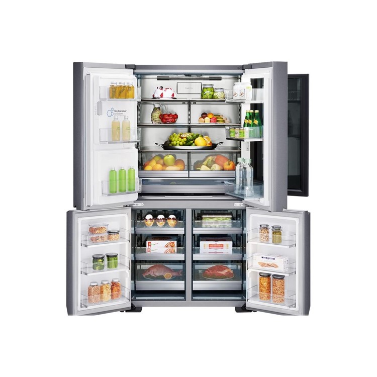 Refurbished LG LSR100 Freestanding 643 Litre 60/40 Frost Free American Fridge Freezer Stainless Steel