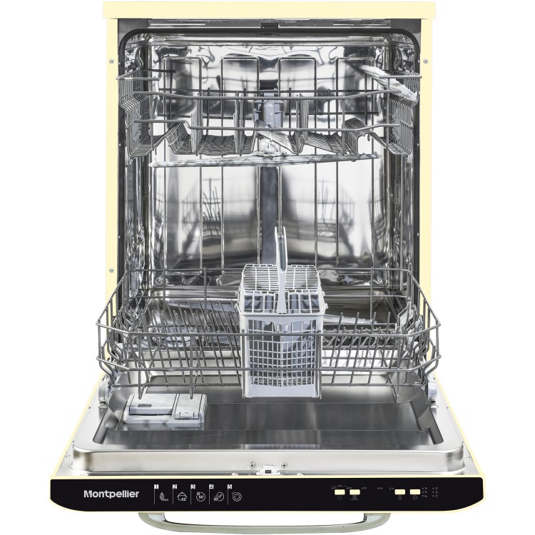 Montpellier Retro Freestanding Dishwasher - Cream
