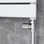 Refurbished - Elego Chrome Modern Manual Straight Radiator Valves (pair)