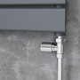 Refurbished - Elego Chrome Modern Manual Straight Radiator Valves (pair)