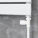 A2/MAN-ST-3WH Refurbished Elego White Modern Manual Straight Radiator Valves (pair)