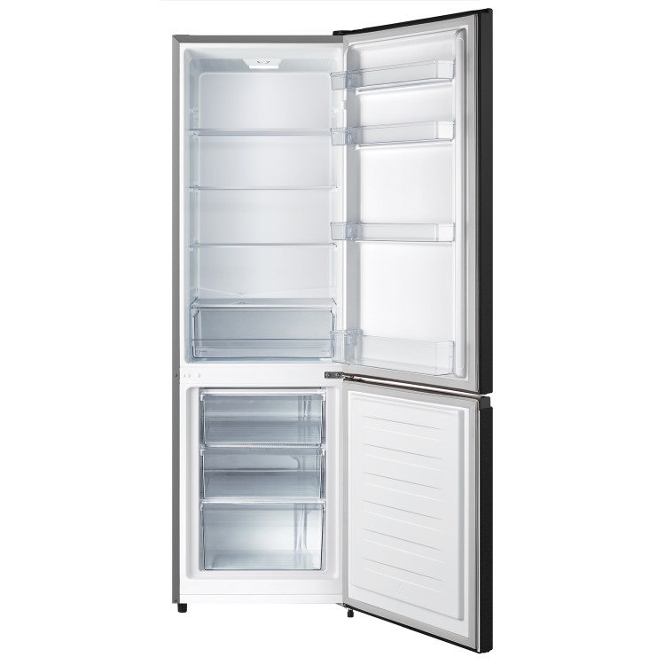 Refurbished Fridgemaster MC55265AFB Freestanding 269 Litre 70/30 Fridge Freezer Black