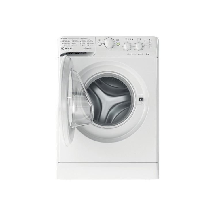 Indesit 9kg 1200rpm Freestanding Washing Machine With Quiet Inverter Motor - White