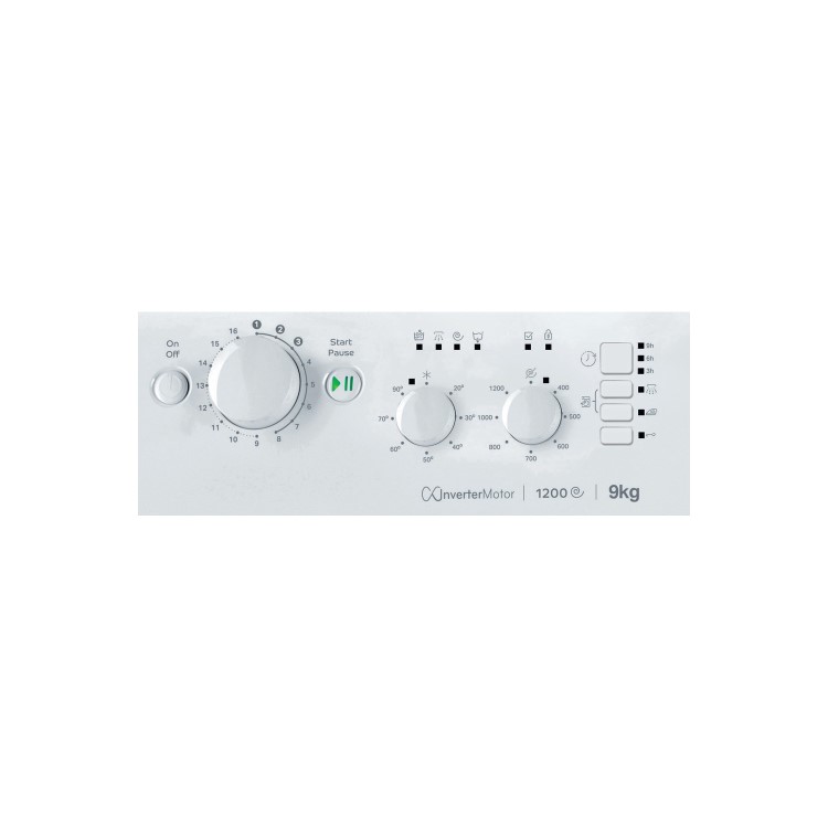 Indesit 9kg 1200rpm Freestanding Washing Machine With Quiet Inverter Motor - White