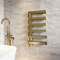 ALMOST PERFECT - Brass Designer Curved Towel Radiator 850 x 500mm - Ordos