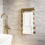 ALMOST PERFECT - Brass Designer Curved Towel Radiator 850 x 500mm - Ordos