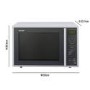 Refurbished Sharp R959SLMAA 40L 900W Convection Microwave with 1400W Quartz Grill - Silver