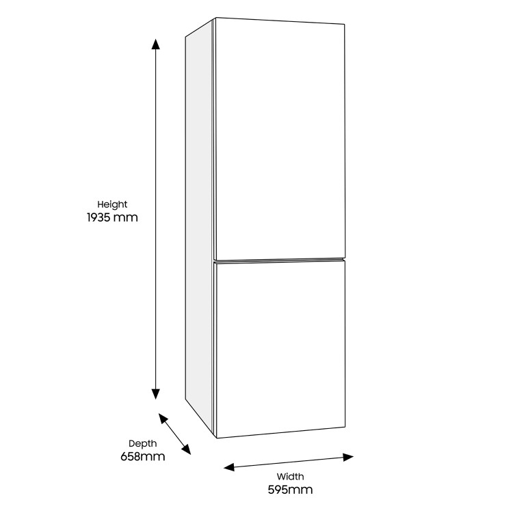 Refurbished Samsung RB36T620ESA Freestanding 375 Litre 70/30 Frost Free Fridge Freezer Silver