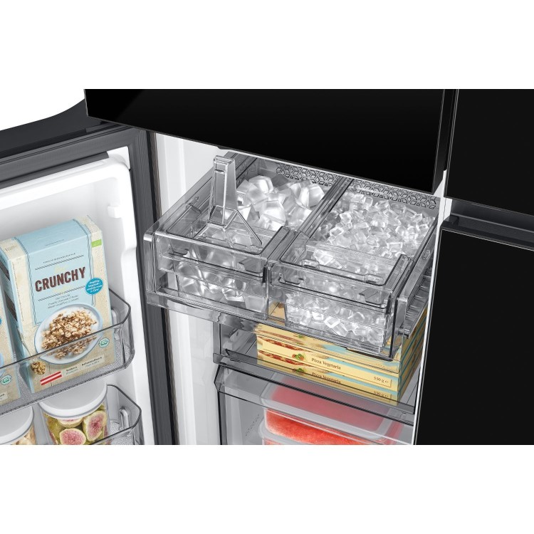 Refurbished Samsung Bespoke RF65DB970E22EU Freestanding 645 Litre Frost Free American Fridge Freezer Black