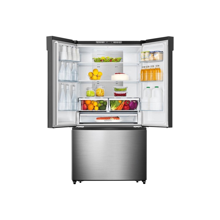 Refurbished Hisense RF750N4ISF Freestanding 578 Litre Frost Free Fridge Freezer Stainless steel